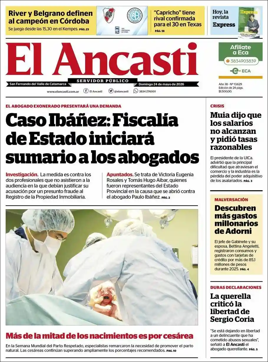 Evolucion Streaming | NOTIFULL SUR - Tapa del diario Ancasti