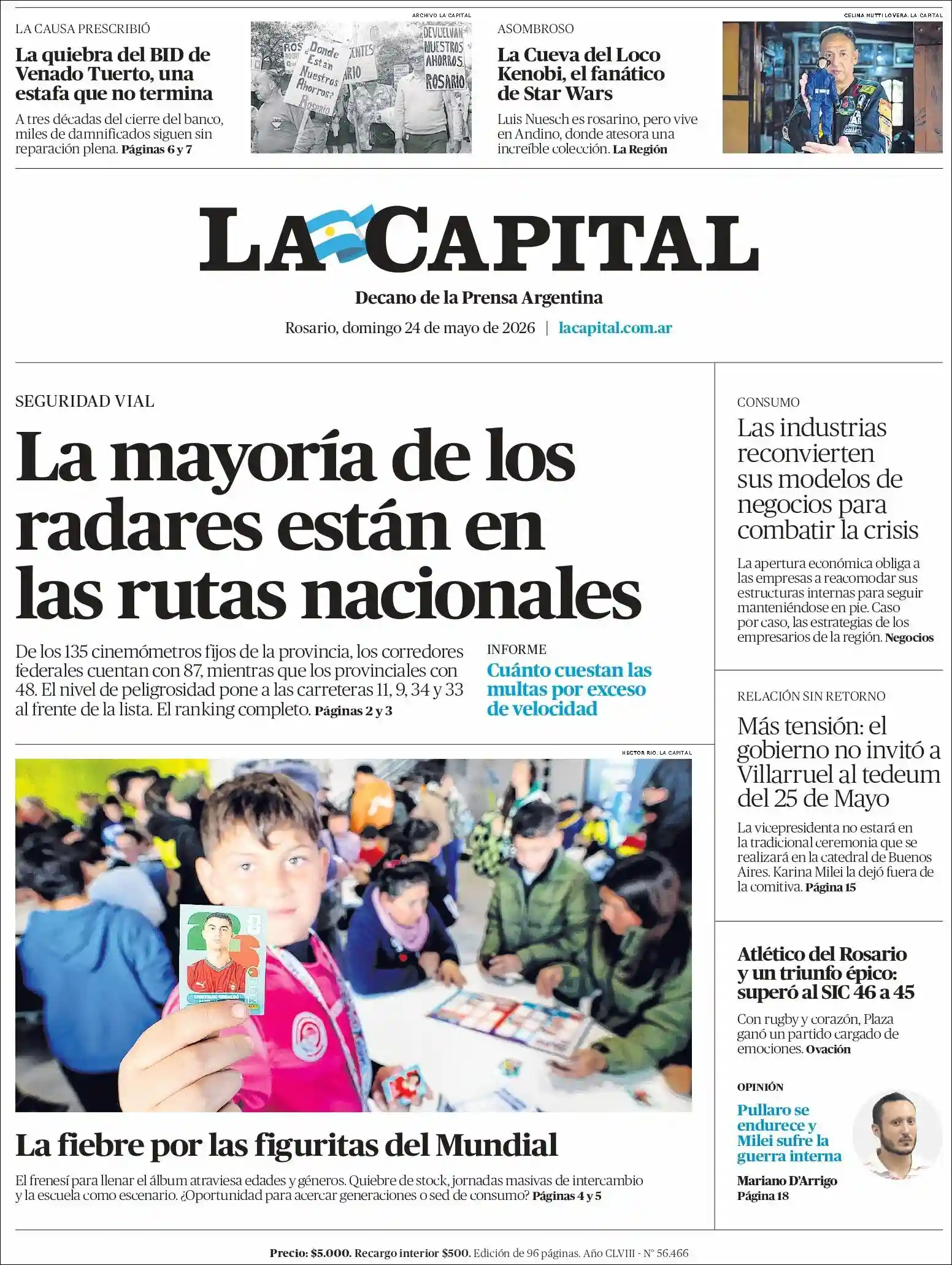 Evolucion Streaming | NOTIFULL SUR - Tapa del diario La Capital Rosario