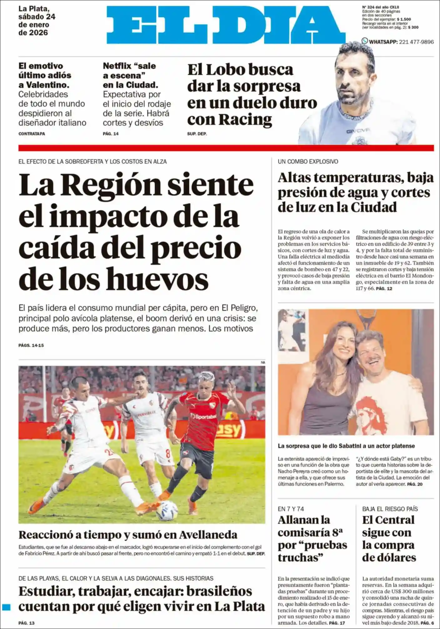 Evolucion Streaming | NOTIFULL SUR - Tapa del diario El Dia