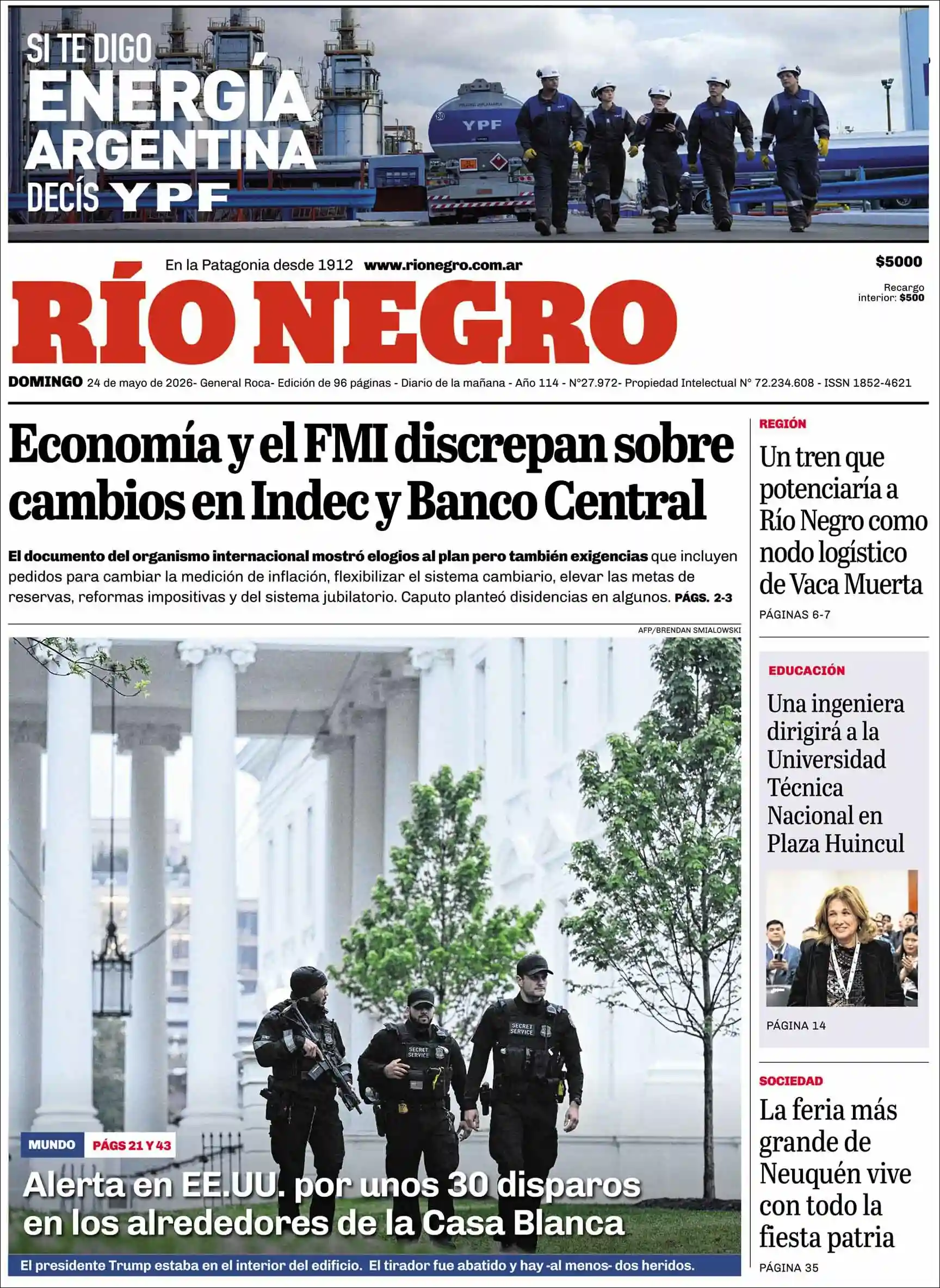 Evolucion Streaming | NOTIFULL SUR - Tapa del diario Rio Negro
