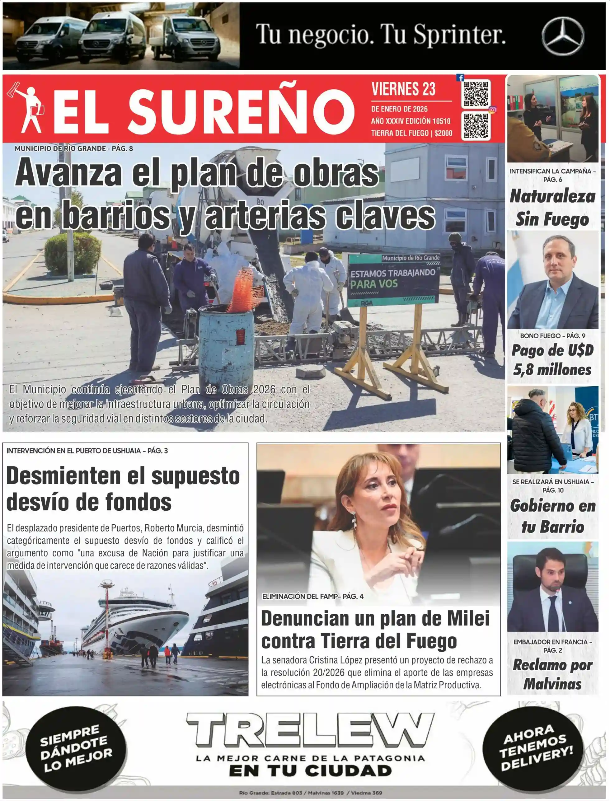 Evolucion Streaming | NOTIFULL SUR - Tapa del diario El Sureño
