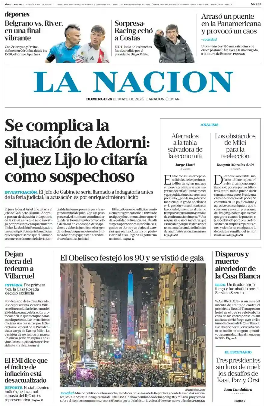 Evolucion Streaming | NOTIFULL SUR - Tapa del diario Nacion
